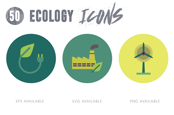 50 Ecology Icons in Graphics - product preview 2