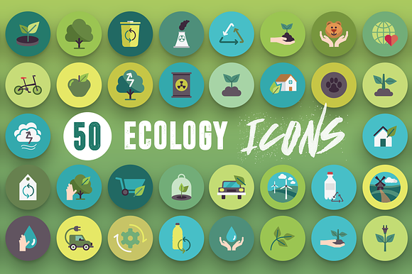 50 Ecology Icons in Graphics - product preview 5