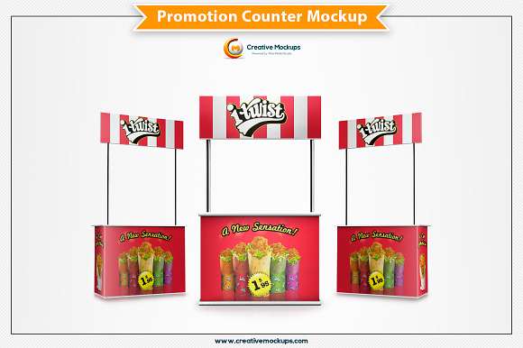 Promotion Counter Mockup in Print Mockups - product preview 1