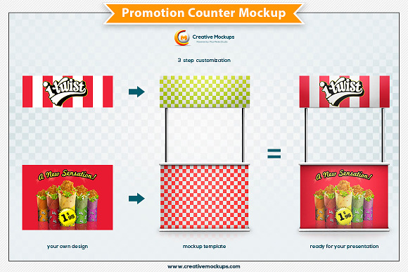 Promotion Counter Mockup in Print Mockups - product preview 4