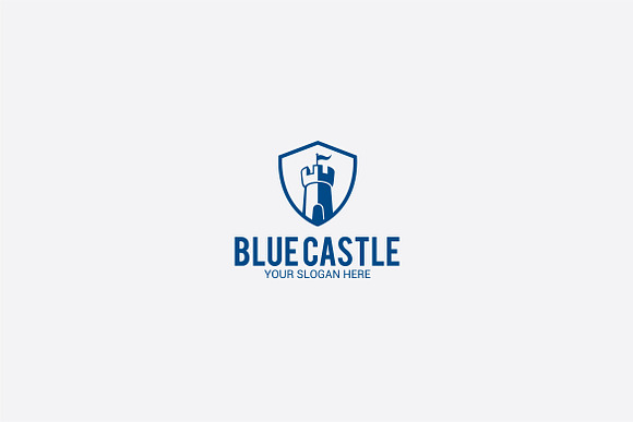 BLUE Castle in Logo Templates - product preview 2