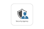 Security Agency Icon. Flat Design.