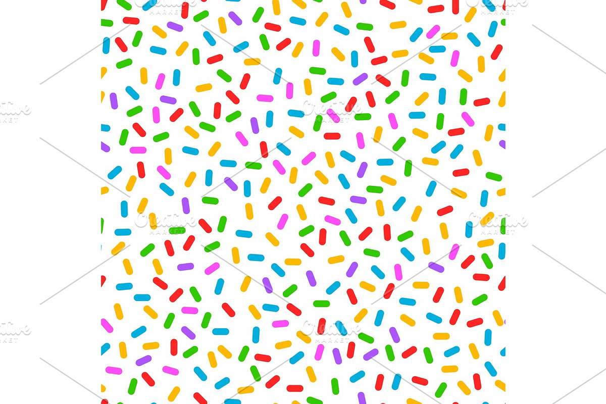 Colorful confetti simple seamless pattern, vector in Illustrations - product preview 8