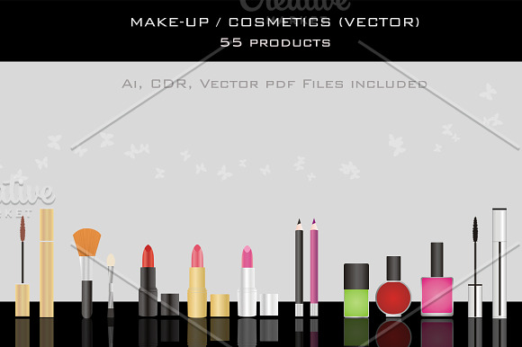 Make up / cosmetic products (Vector) in Objects - product preview 3