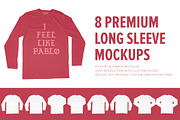 8 Premium Longsleeve T-Shirt Mockups