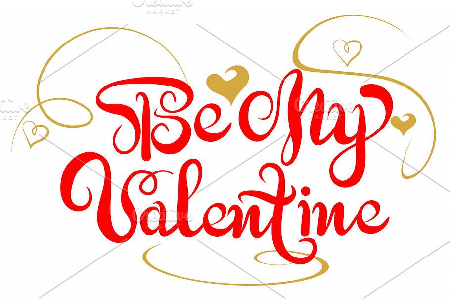 Be My Valentine card in Script Fonts - product preview 8