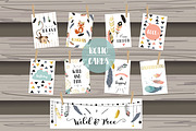 8 cute lovely design boho cards2#