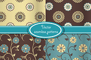 4 vector vintage floral patterns