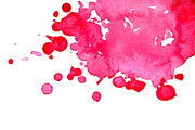 Watercolor pink spot isolated vector