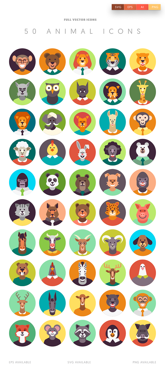 50 Animal Icons in Animal Icons - product preview 1