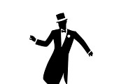 Elegant man dancing Jazz II