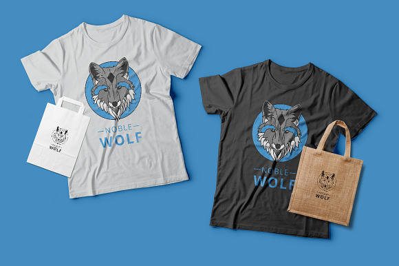 Noble Wolf Logo in Logo Templates - product preview 4