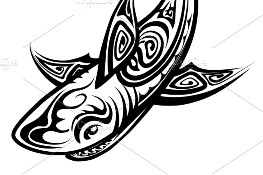 Shark Polynesian Tattoo