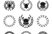 Shields and Wreaths Labels
