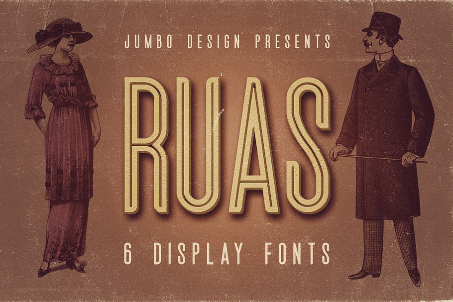 Ruas - Vintage Style Font in Display Fonts - product preview 8