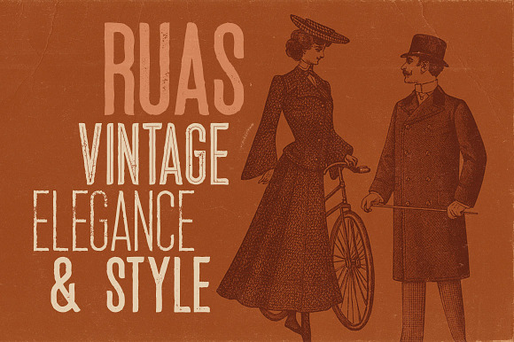 Ruas - Vintage Style Font in Display Fonts - product preview 2
