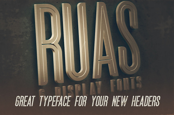 Ruas - Vintage Style Font in Display Fonts - product preview 3