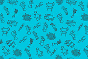 Barbecue and grill icon pattern