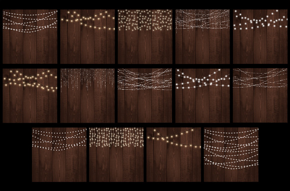 Fairy lights on wood in Patterns - product preview 1