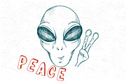 Cool alien show symbol of peace