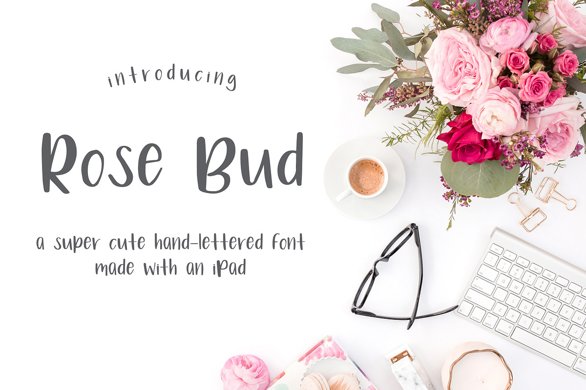 Rose Bud Hand-Lettered Font in Display Fonts - product preview 8