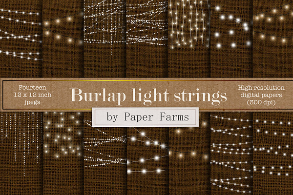 Burlap light strings 