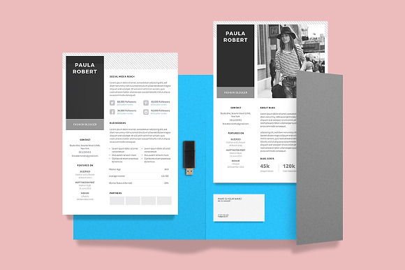 Media Kit Template for Blogger in Social Media Templates - product preview 1