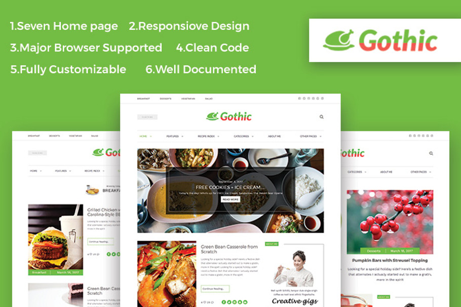 Gothic-Recipe & Food – HTML Template