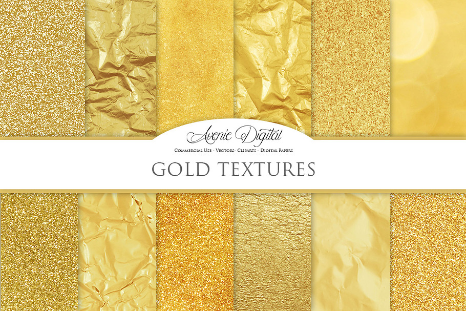Gold Foil Textures - Golden Papers