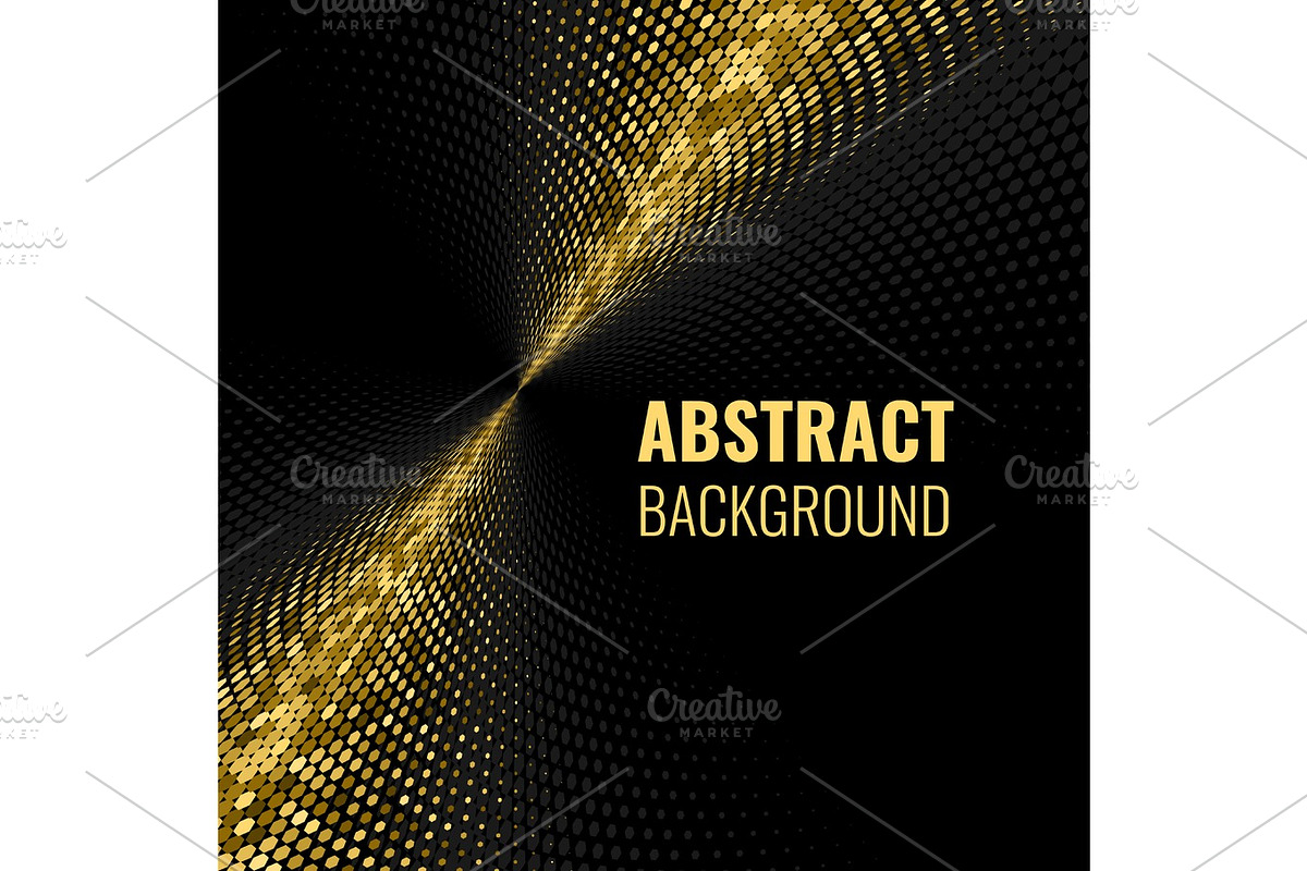 Abstract goldet halftone geometric background. Vector illustration in Illustrations - product preview 8