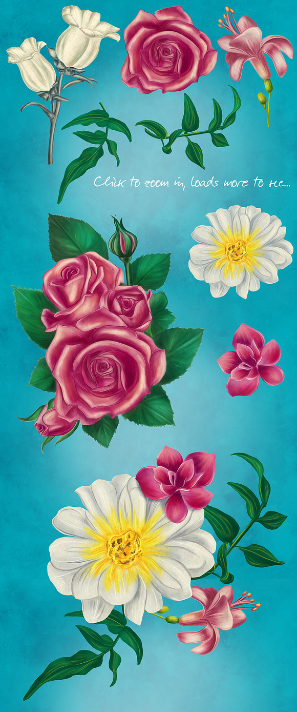 Two flower set illustrations in Illustrations - product preview 3