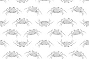 Pop Art Style Crabs Motif Seamless Pattern