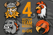 4 Vector Team Mascots