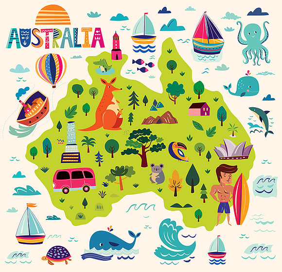 Australian symbols in Illustrations - product preview 1
