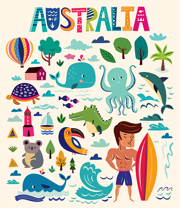 Australian symbols in Illustrations - product preview 3