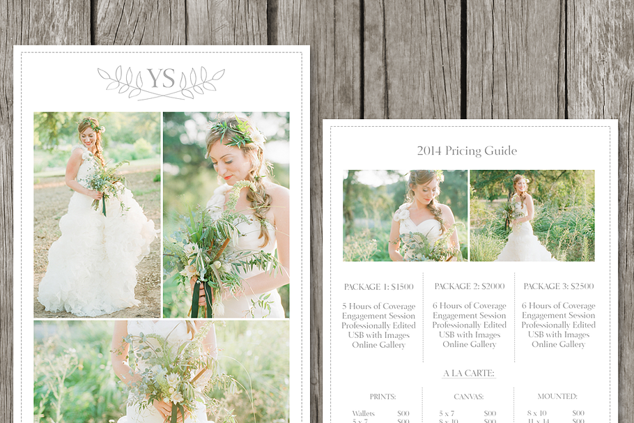 Photographer Price List Template in Brochure Templates - product preview 8
