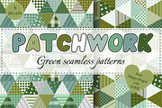Collection of green patchwork 