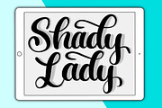 Shady Lady Procreate lettering brush