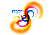 Vector spiral card with blurred edge