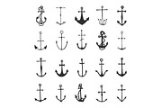 Anchor engraved vintage in old hand drawn or tattoo style, drawing for marine, aquatic or nautical theme, wood cut, blue logo