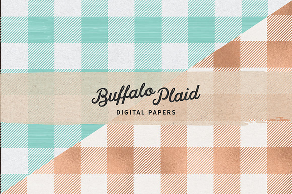 Pastel Plaid Vintage Digital Papers in Patterns - product preview 1