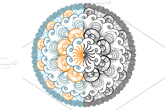 Summer collection mandala brushes in Photoshop Brushes - product preview 1