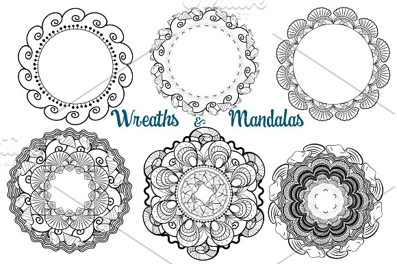 Summer collection mandala brushes in Photoshop Brushes - product preview 6