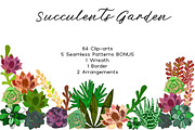 Succulents Bundle PNG + Patterns