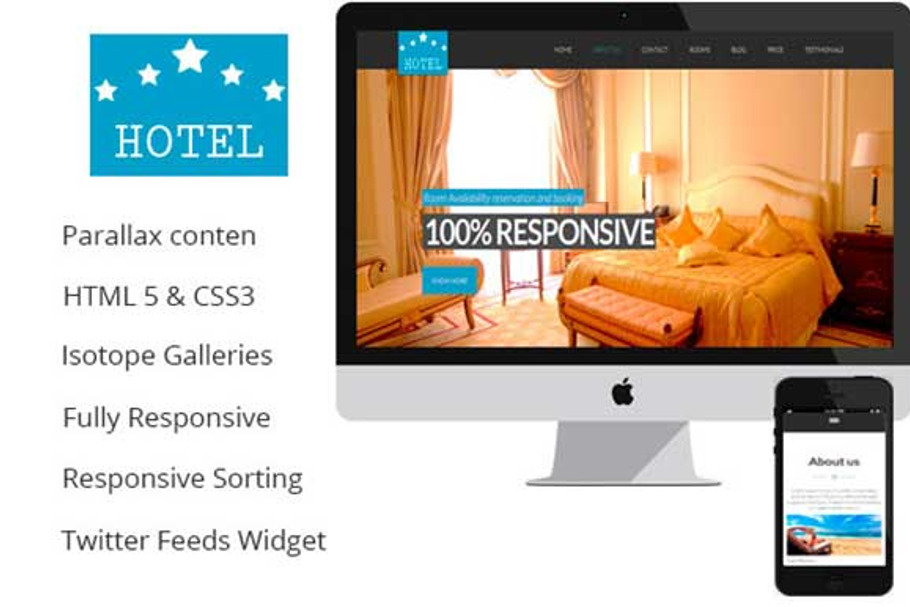 Comfort – A One Page Hotel / House R in Bootstrap Themes - product preview 8