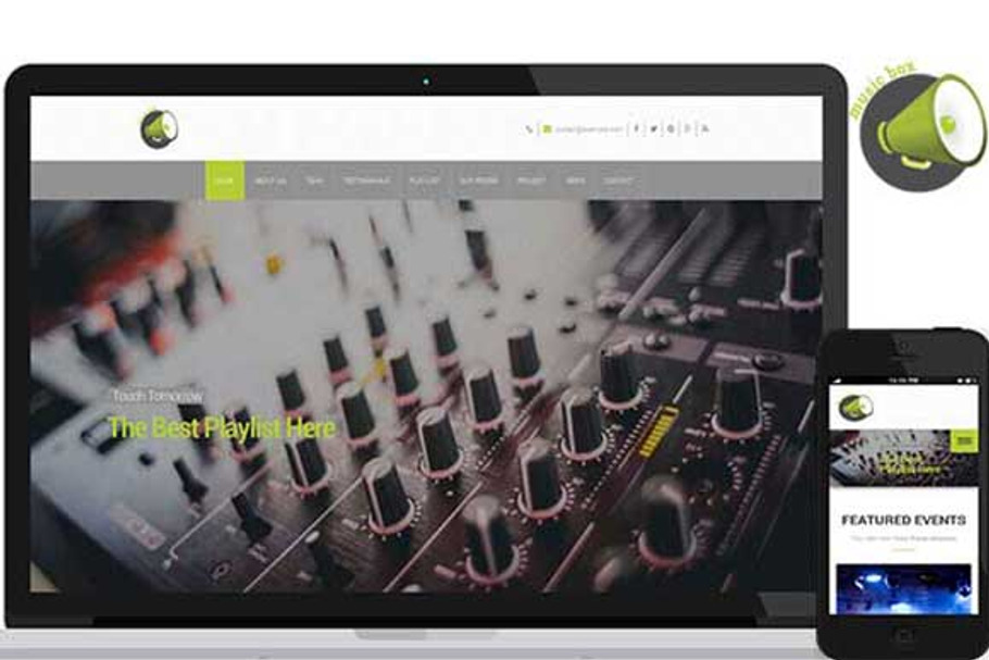 Music Box – Full Responsive Theme in Bootstrap Themes - product preview 8