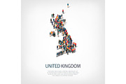 people map country United Kingdom vector