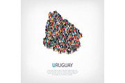 people map country Uruguay vector
