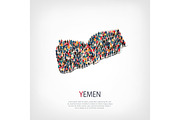 people map country Yemen vector