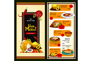 Mexican cuisine restaurant menu template